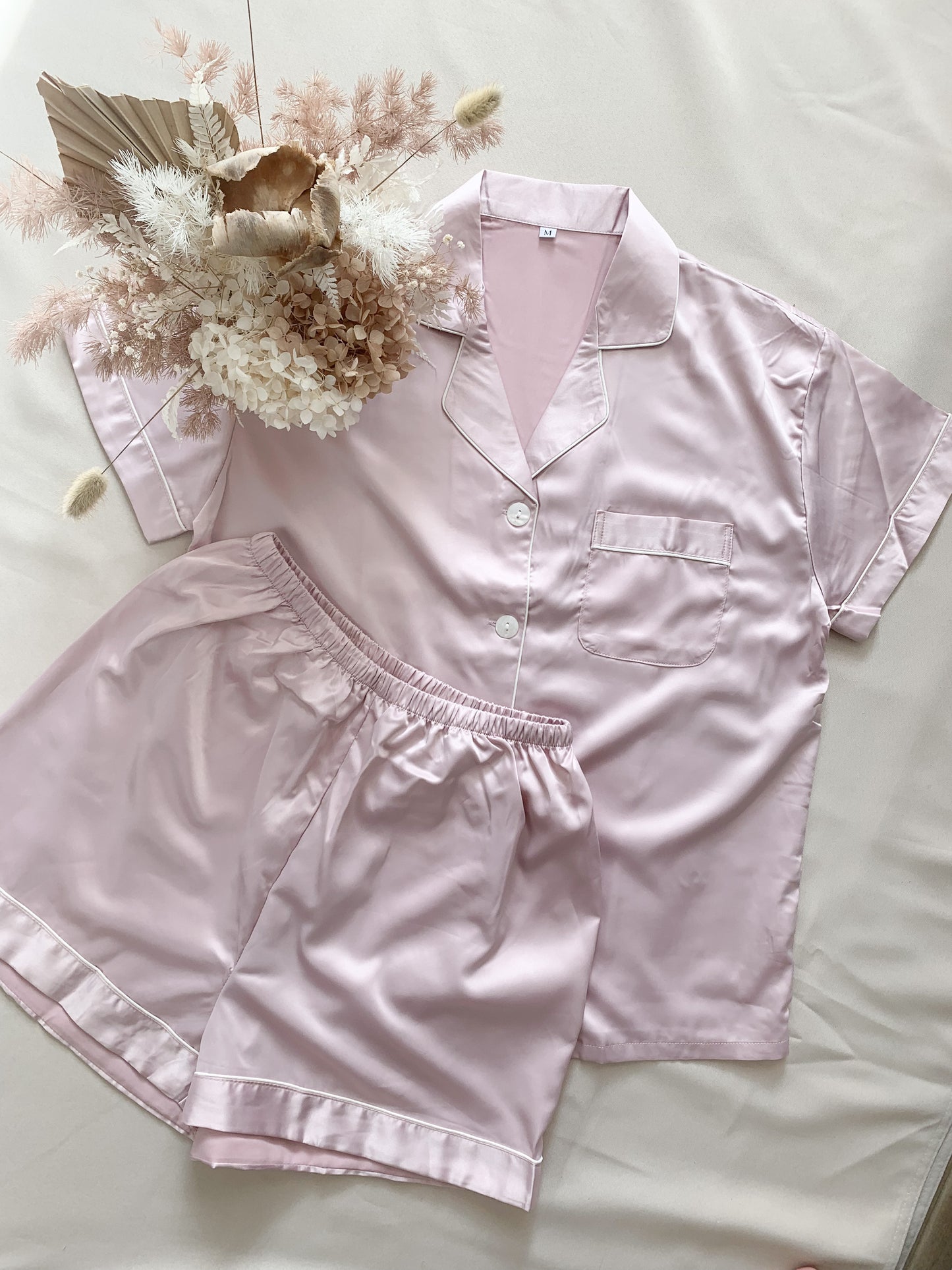 Dusty Pink Short Sleeve & Shorts Pyjama Set